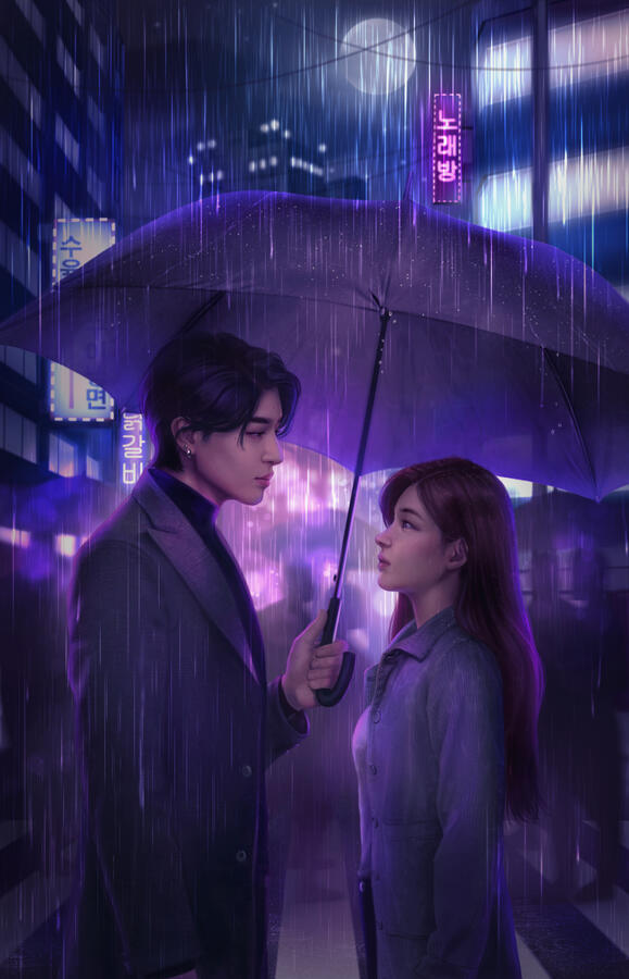 Artwork commissioned by Hachette for "Seoul Drama" by Maud Parent